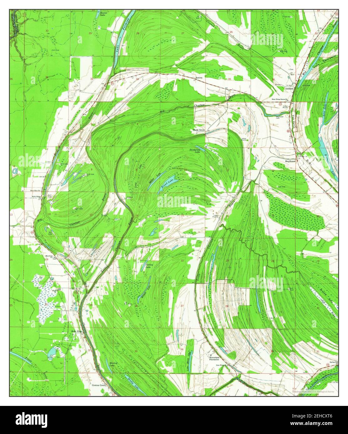 Gretna Green, Louisiana, map 1963, 124000, United States of America by