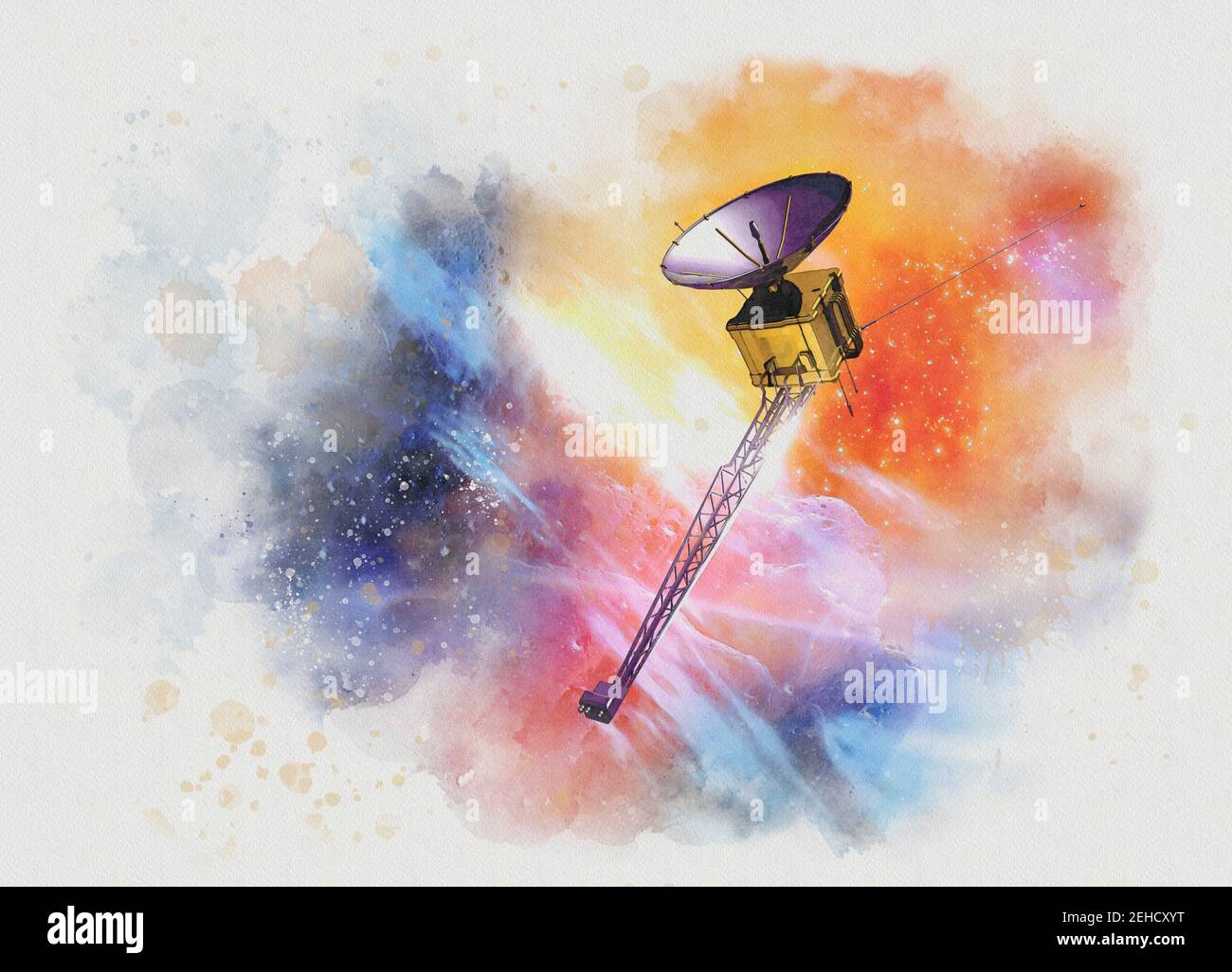 Deep space probe, conceptual illustration Stock Photo