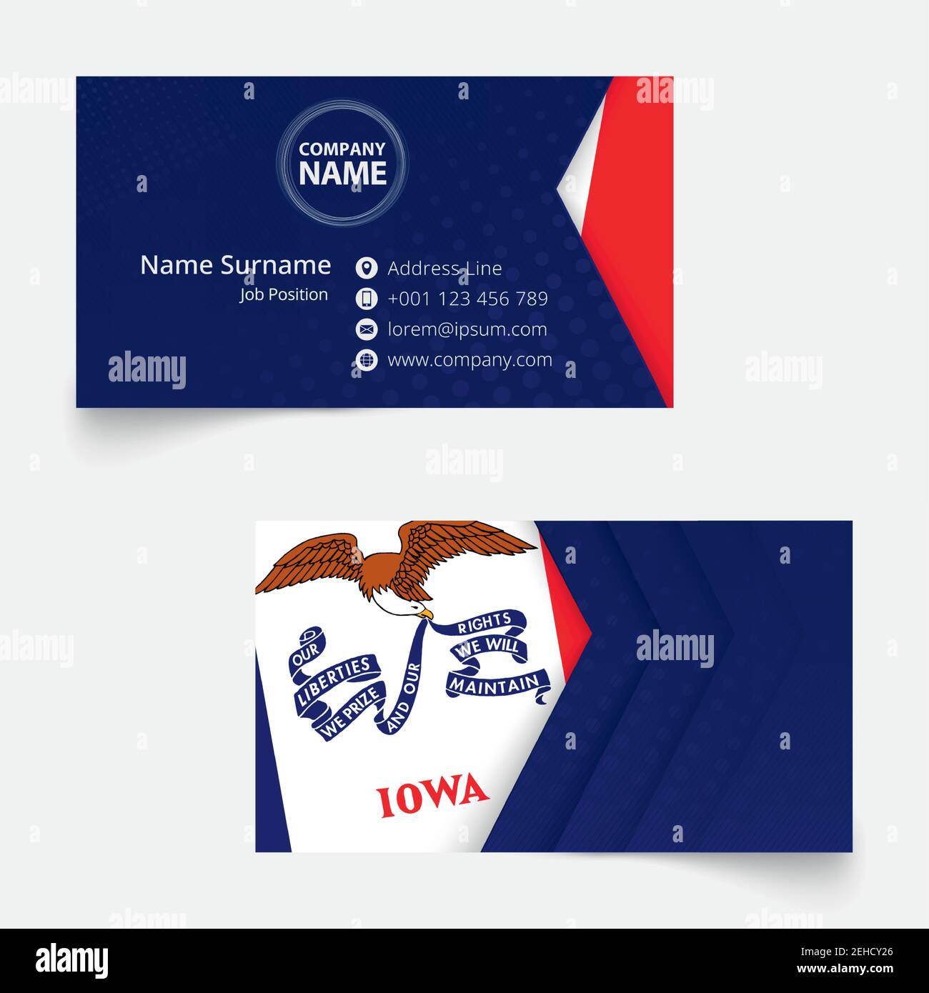 Iowa Flag Place Card Iowa Flag Place Card