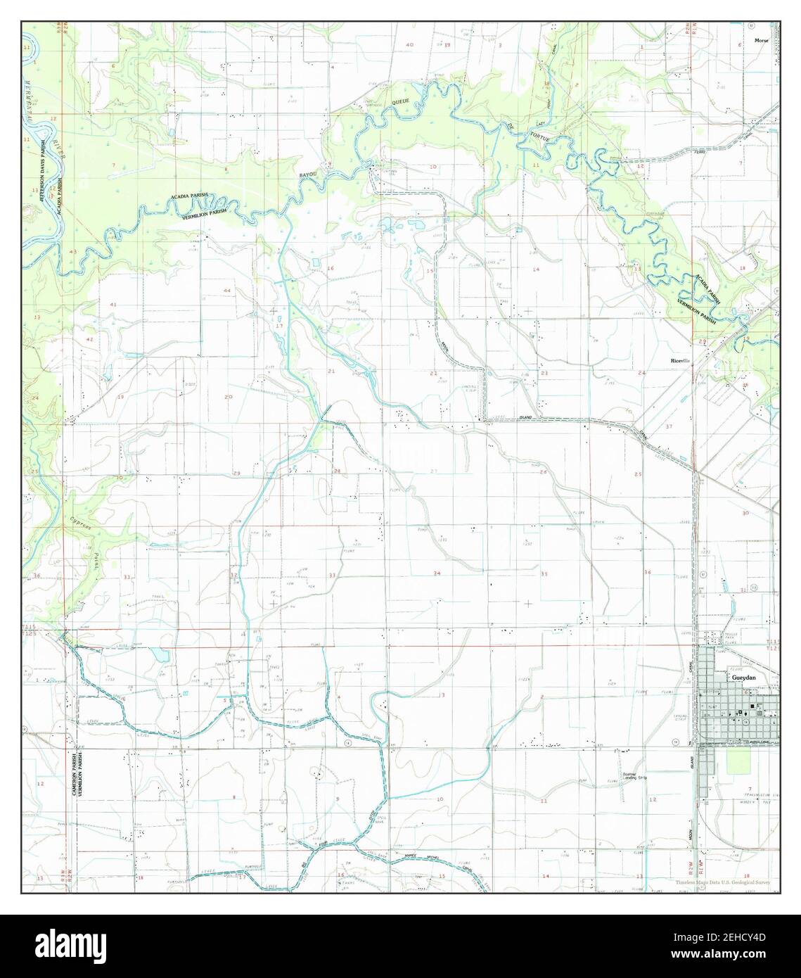 Gueydan, Louisiana, map 1984, 124000, United States of America by