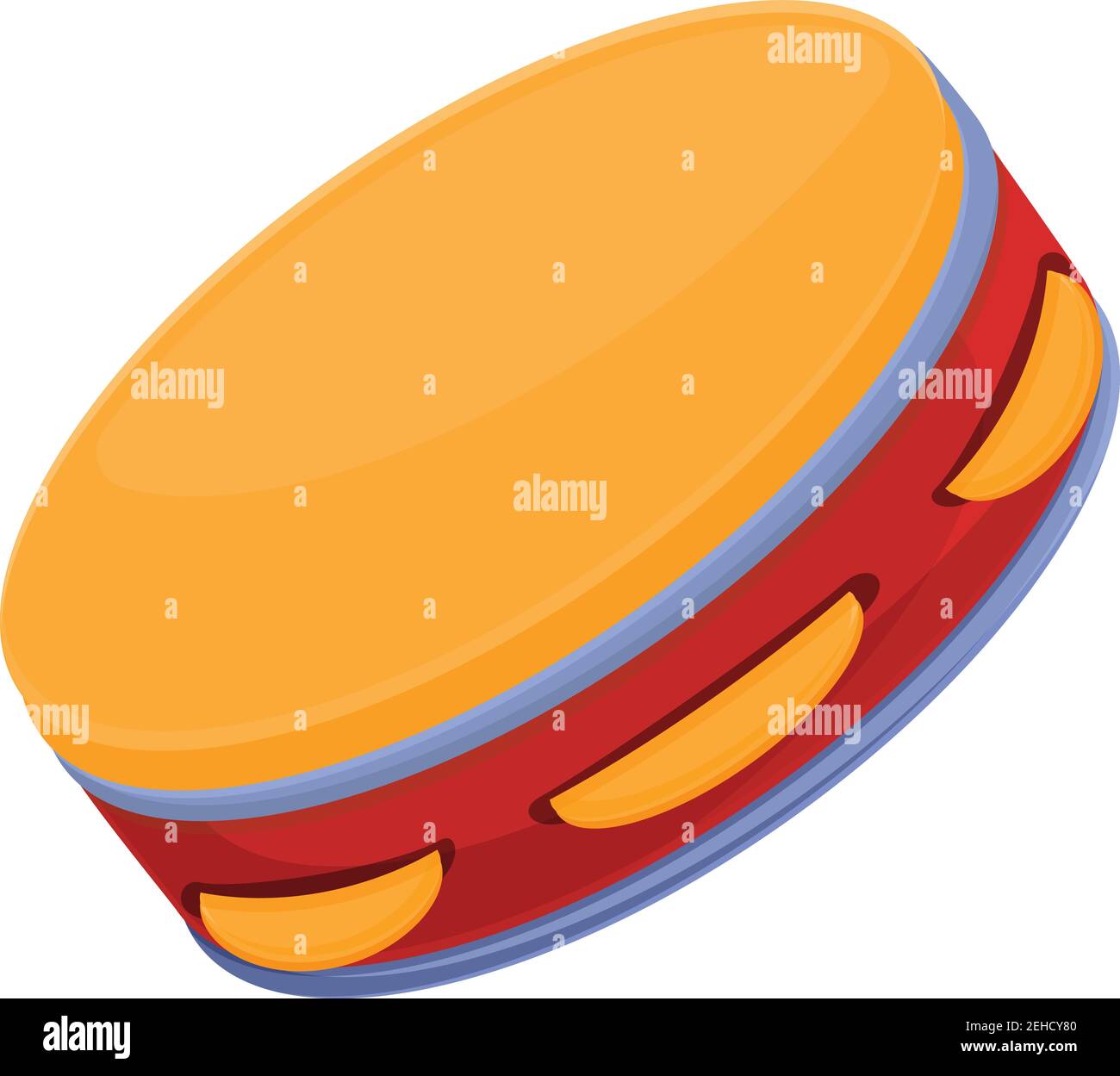 Tambourine school icon. Cartoon of tambourine school vector icon for