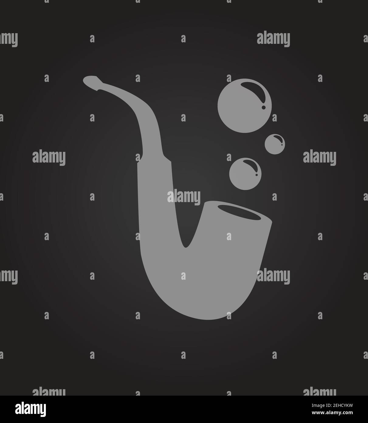 smoking pipe bubble vector icon. Stock Vector