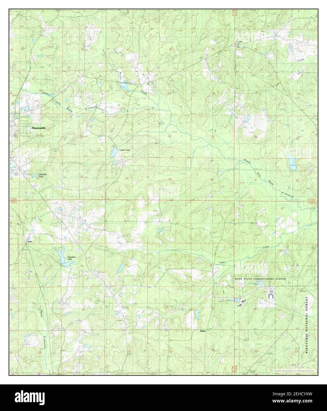 Haynesville East, Louisiana, map 1986, 1:24000, United States of America by Timeless Maps, data U.S. Geological Survey Stock Photo