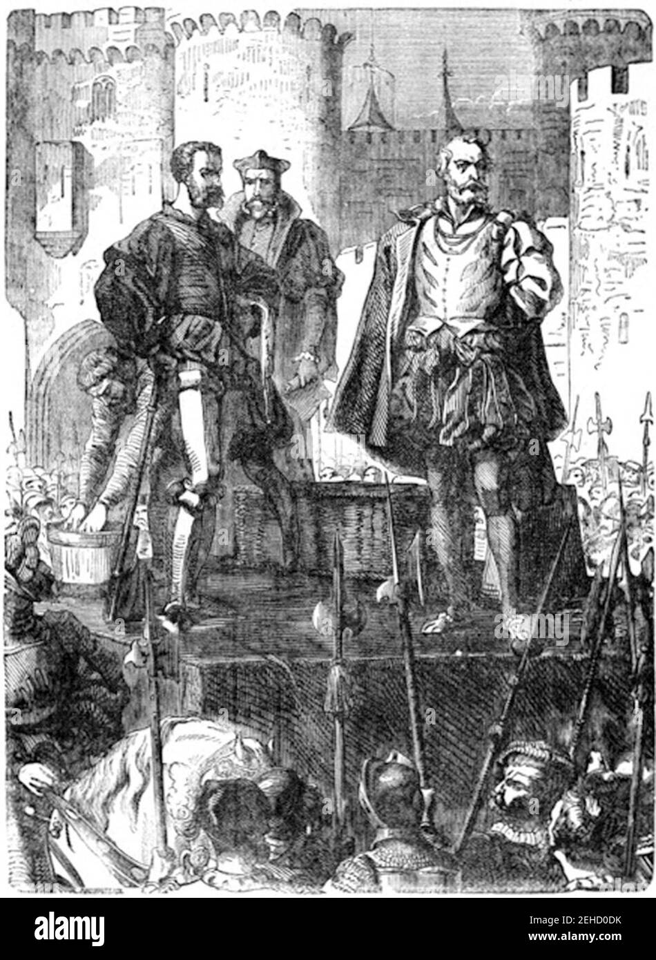 P154 Execution of the Duke of Buckingham. Stock Photo