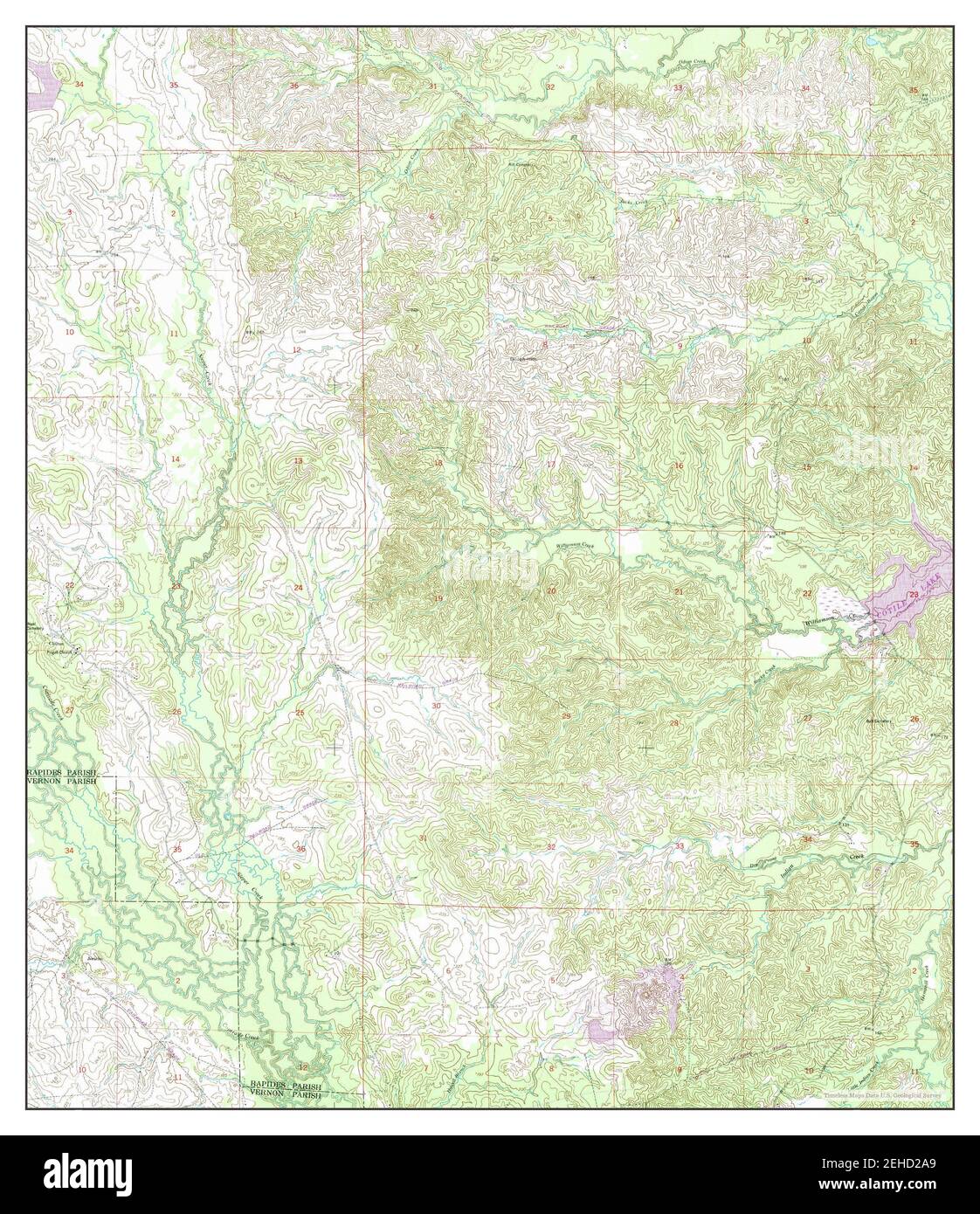 Jericho, Louisiana, map 1954, 124000, United States of America by