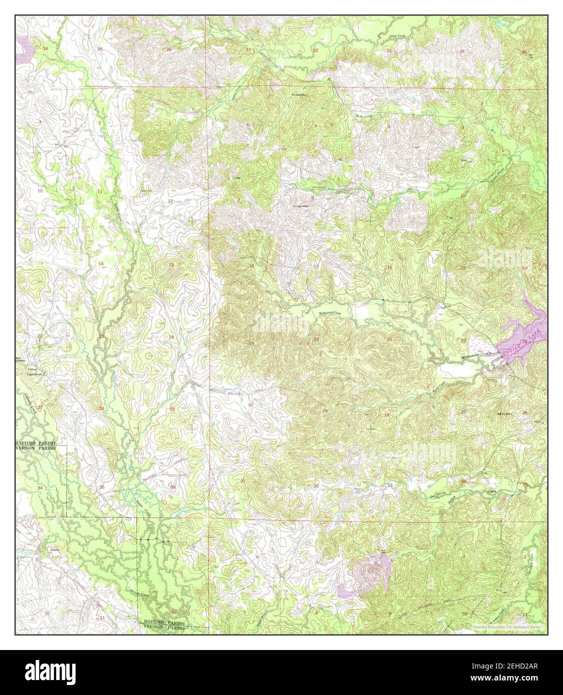 Jericho, Louisiana, map 1954, 124000, United States of America by
