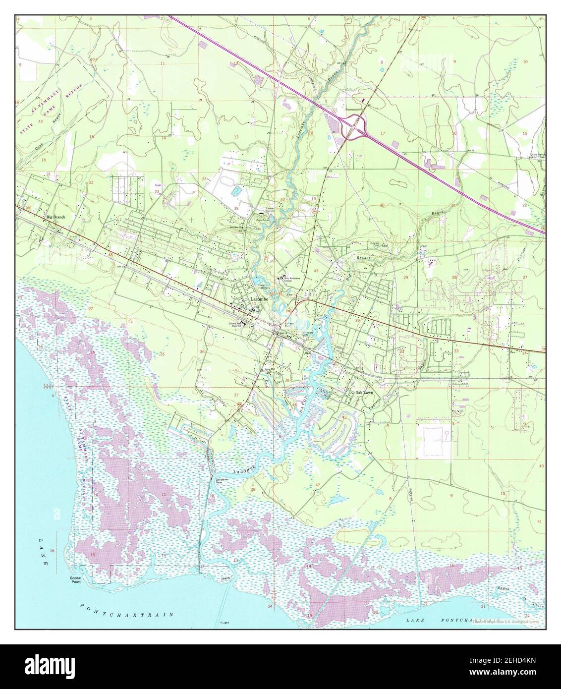 Lacombe, Louisiana, map 1971, 1:24000, United States of America by ...
