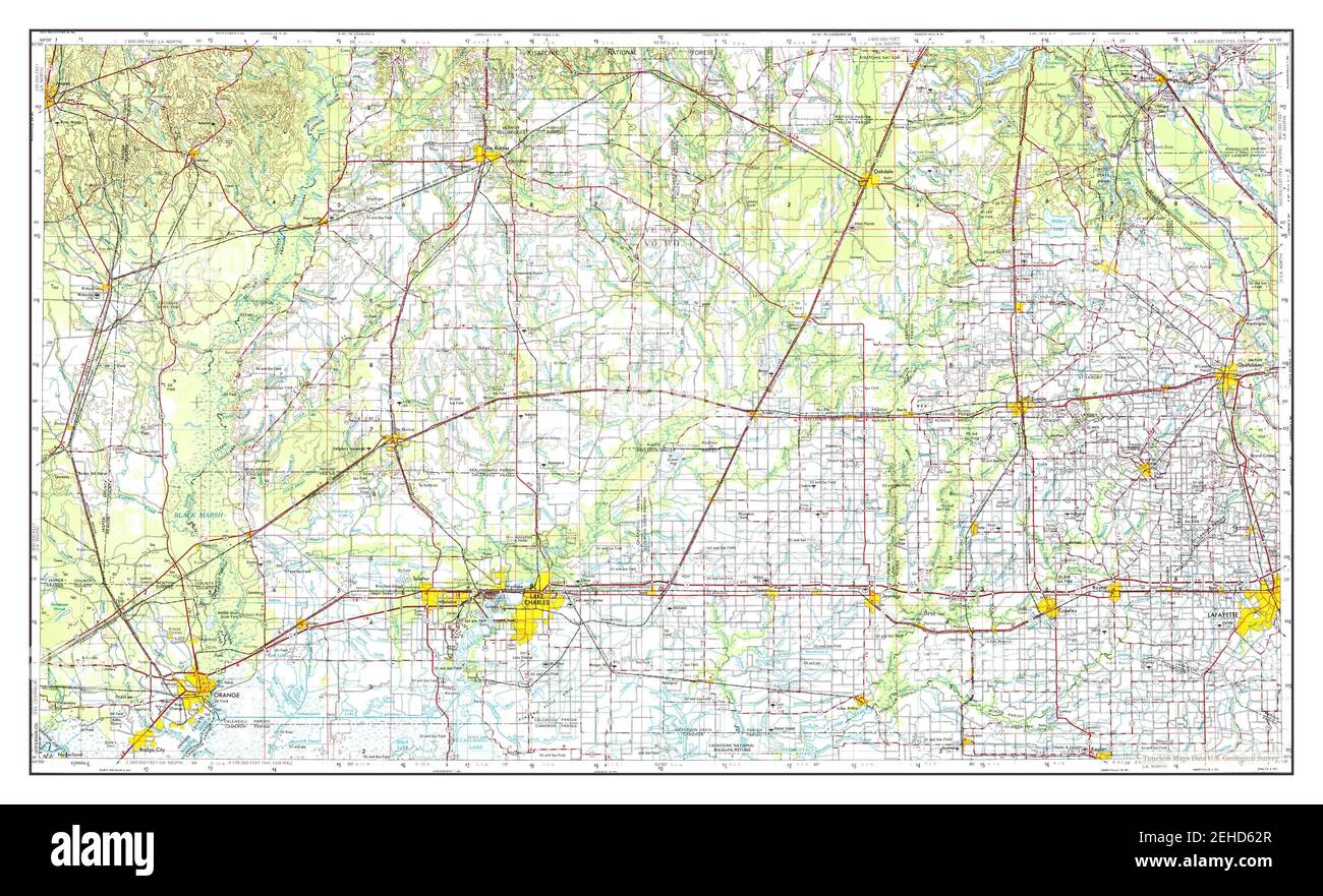 Lake Charles, Louisiana, map 1954, 1250000, United States of America