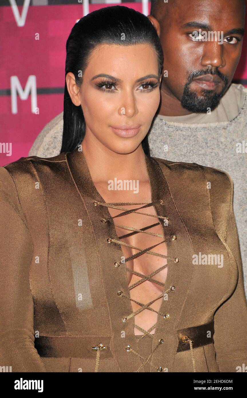 Kayne West, Kim Kardashian arrives at the 2015 MTV Video Music Awards held at Microsoft Theater in Los Angeles, CA on August 30, 2015. Photo by: Sthanlee B. Mirador *** Please Use Credit from Credit Field *** Credit: Sipa USA/Alamy Live News Stock Photo
