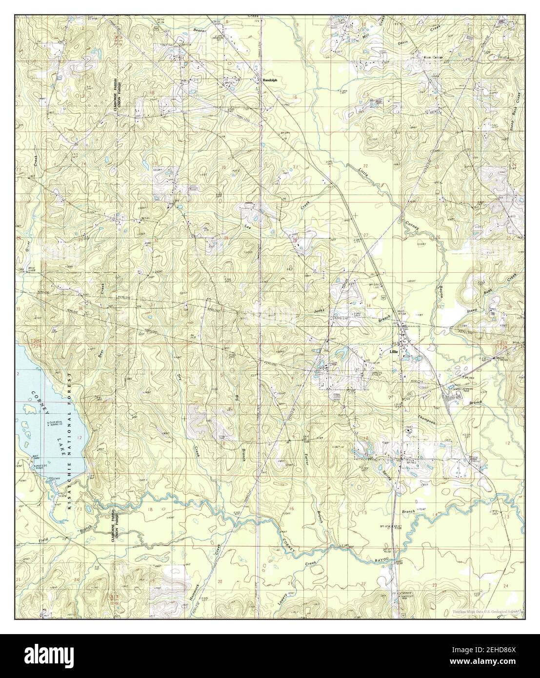 Lillie, Louisiana, map 1985, 124000, United States of America by Timeless Maps, data U.S
