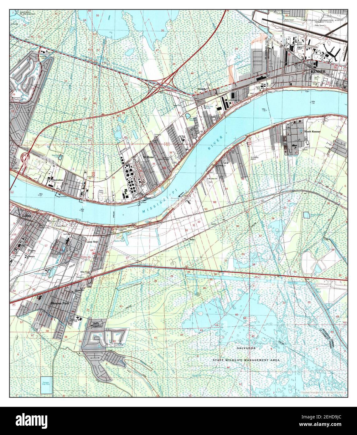 Luling, Louisiana, map 1998, 124000, United States of America by