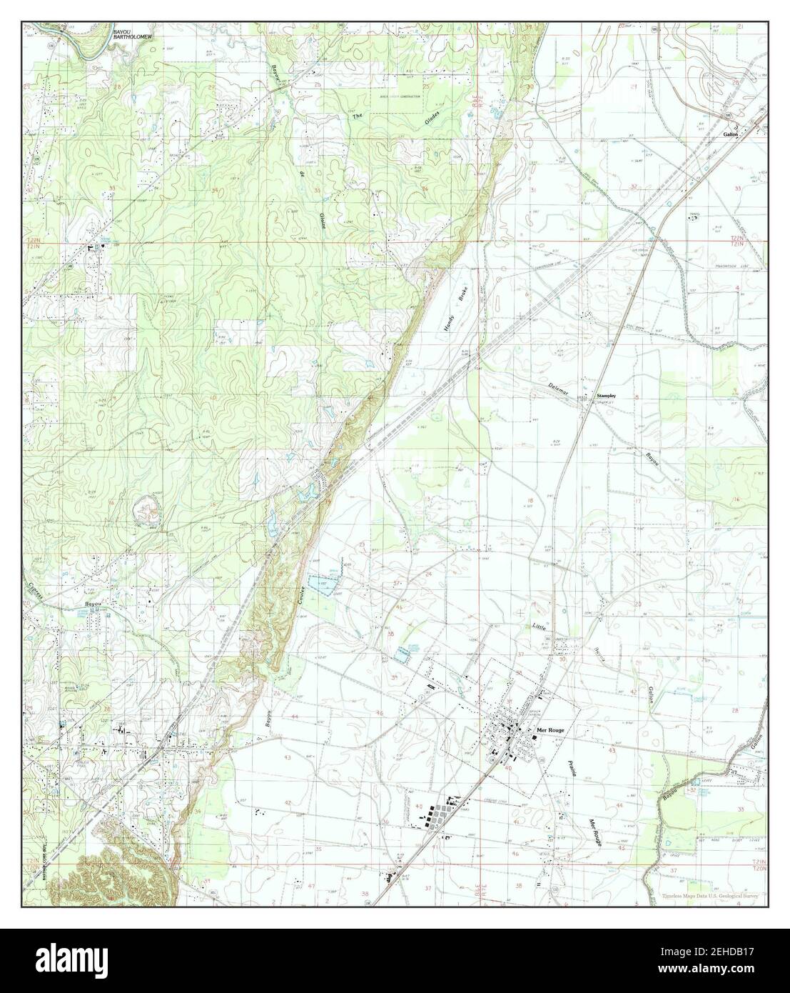 Mer Rouge, Louisiana, map 1988, 124000, United States of America by Timeless Maps, data U.S
