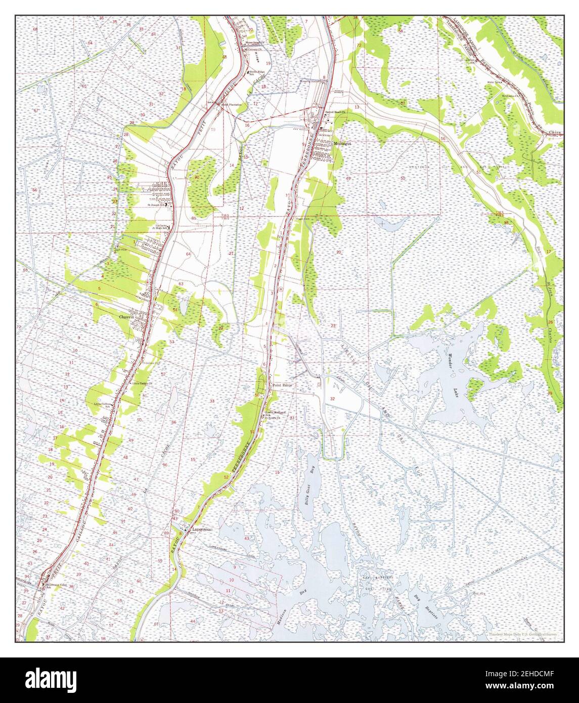 Montegut, Louisiana, map 1963, 124000, United States of America by Timeless Maps, data U.S