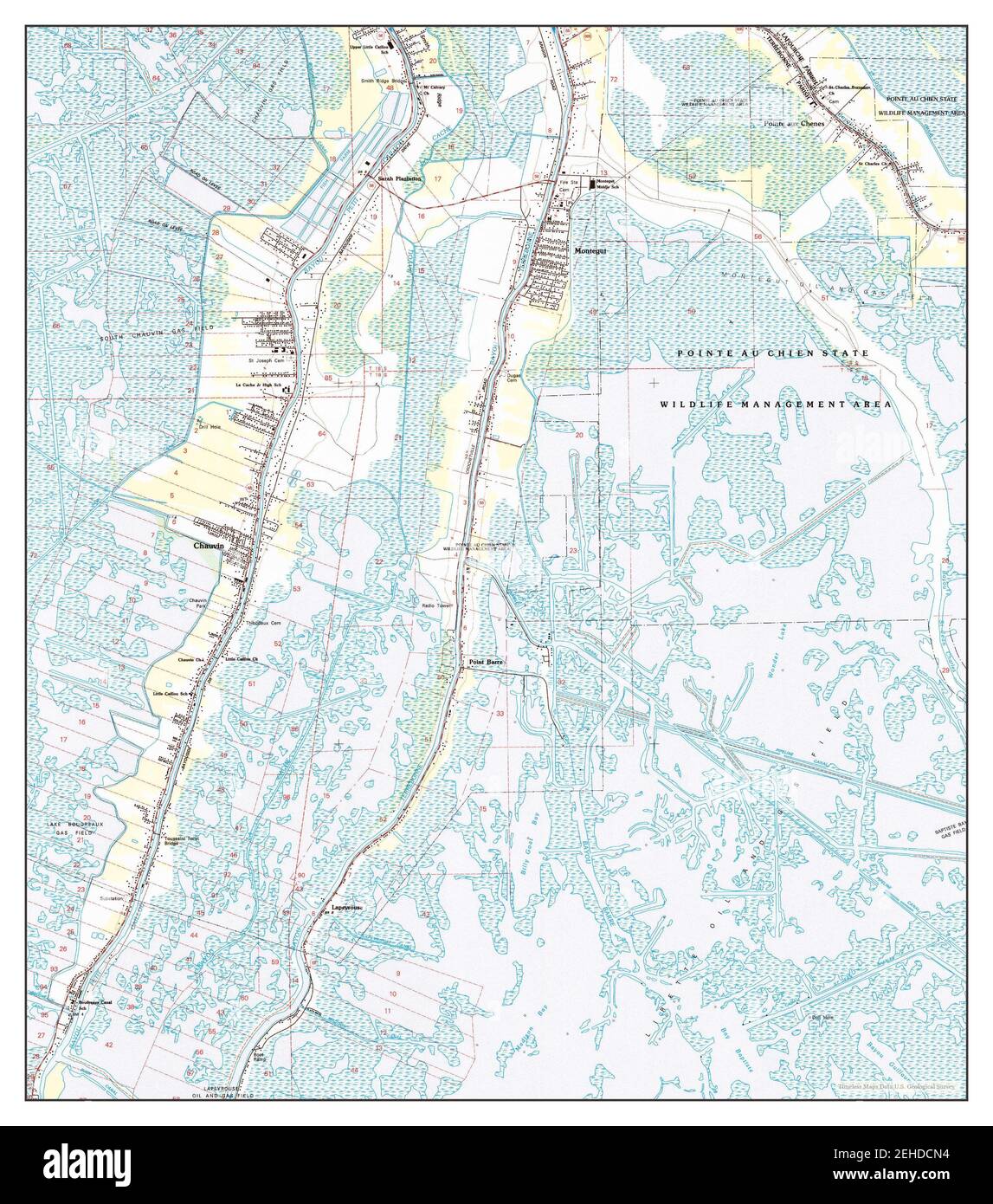Montegut, Louisiana, map 1994, 124000, United States of America by Timeless Maps, data U.S