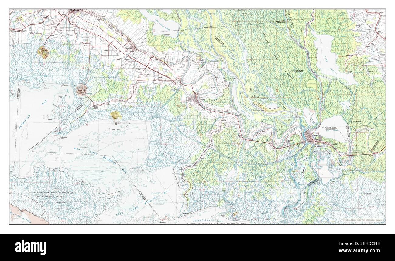 City, Louisiana, map 1983, 1100000, United States of America by