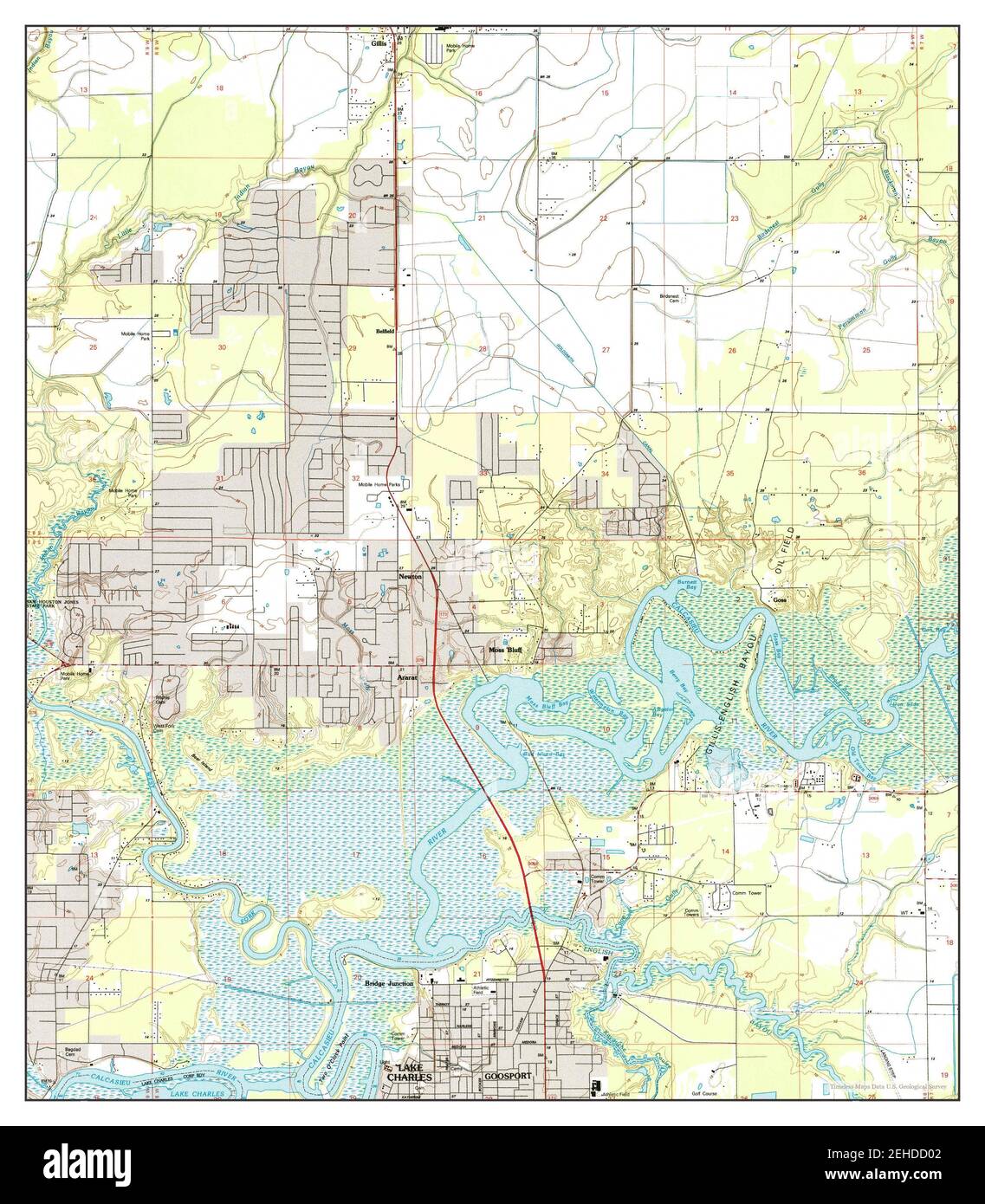 Moss Bluff La Map Moss Bluff, Louisiana, Map 1994, 1:24000, United States Of America By  Timeless Maps, Data U.s. Geological Survey Stock Photo - Alamy