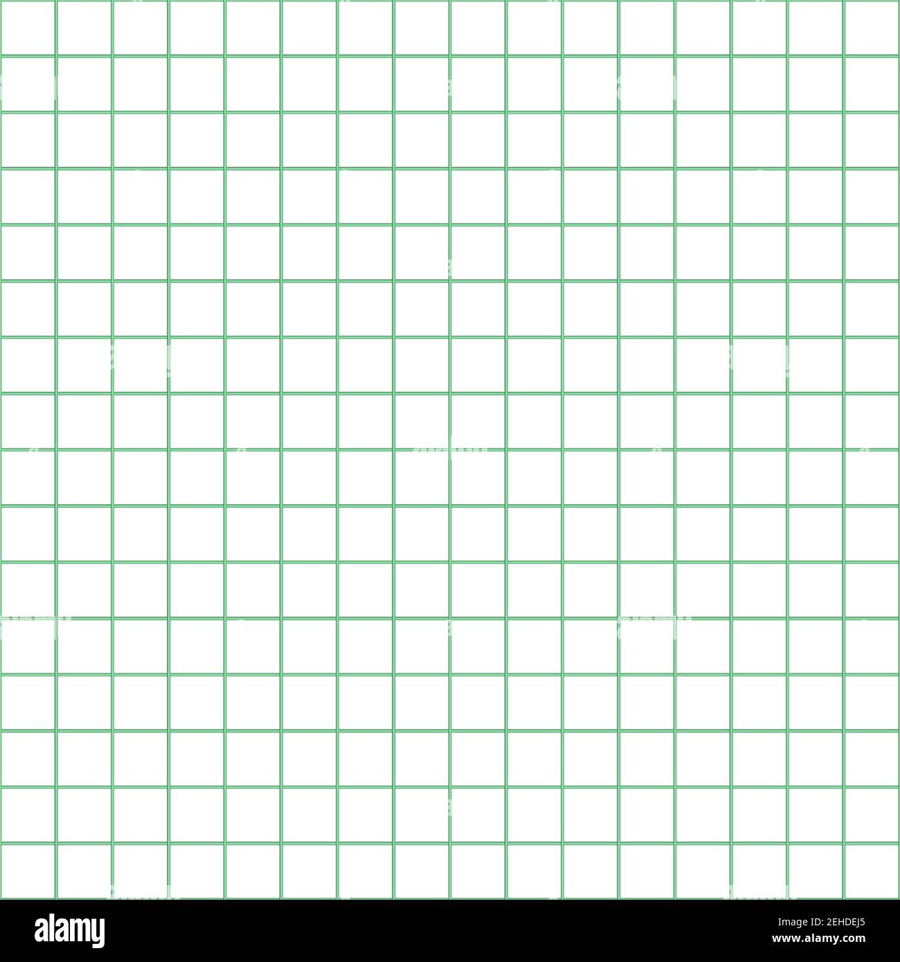 Grid paper. Abstract squared background with green graph. Geometric pattern for school, wallpaper, textures, notebook. Lined blank on transparent Stock Vector