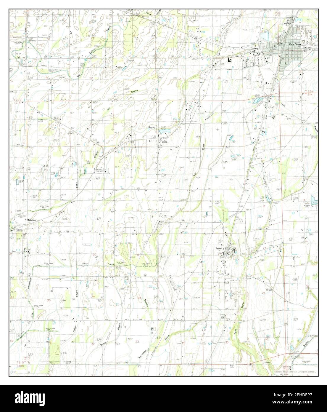 Oak Grove, Louisiana, map 1988, 124000, United States of America by