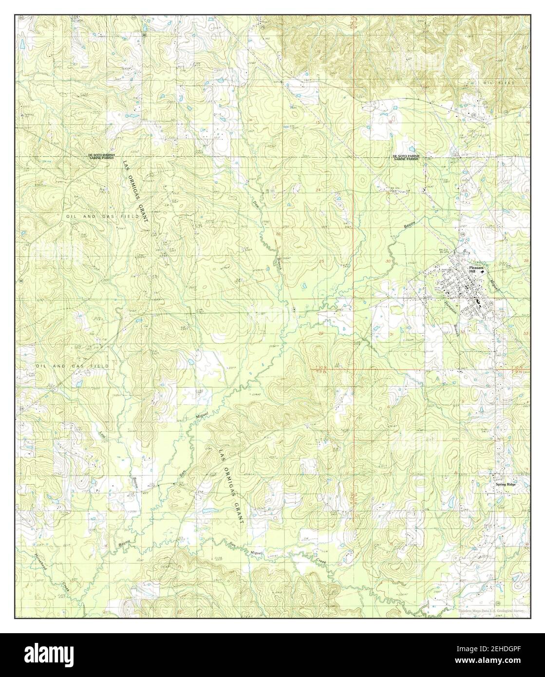 Pleasant Hill, Louisiana, map 1989, 124000, United States of America