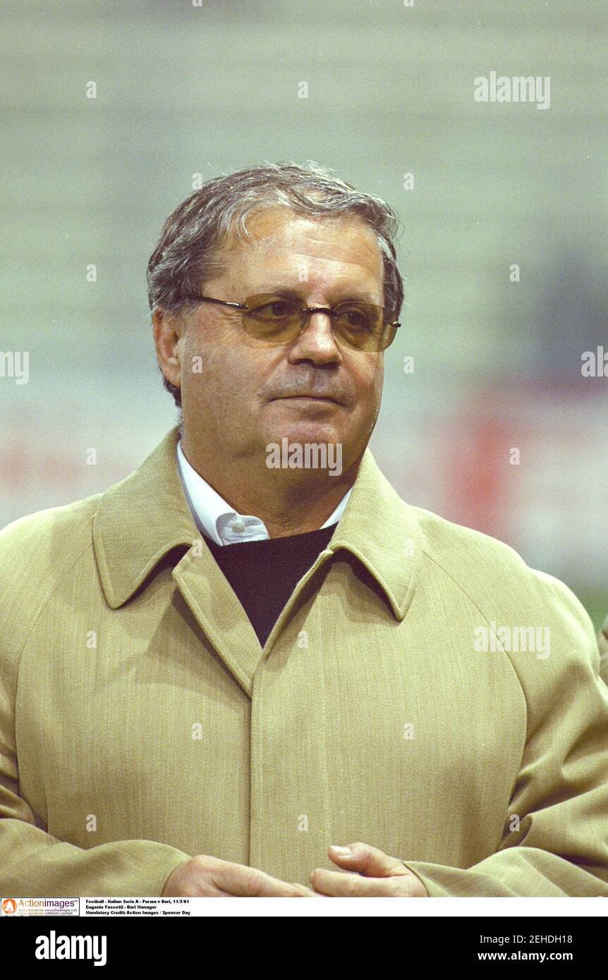 Football - Italian Serie A - Parma v Bari, 11/3/01 Eugenio Fascetti - Bari  Manager Mandatory Credit: Action Images / Spencer Day Stock Photo - Alamy