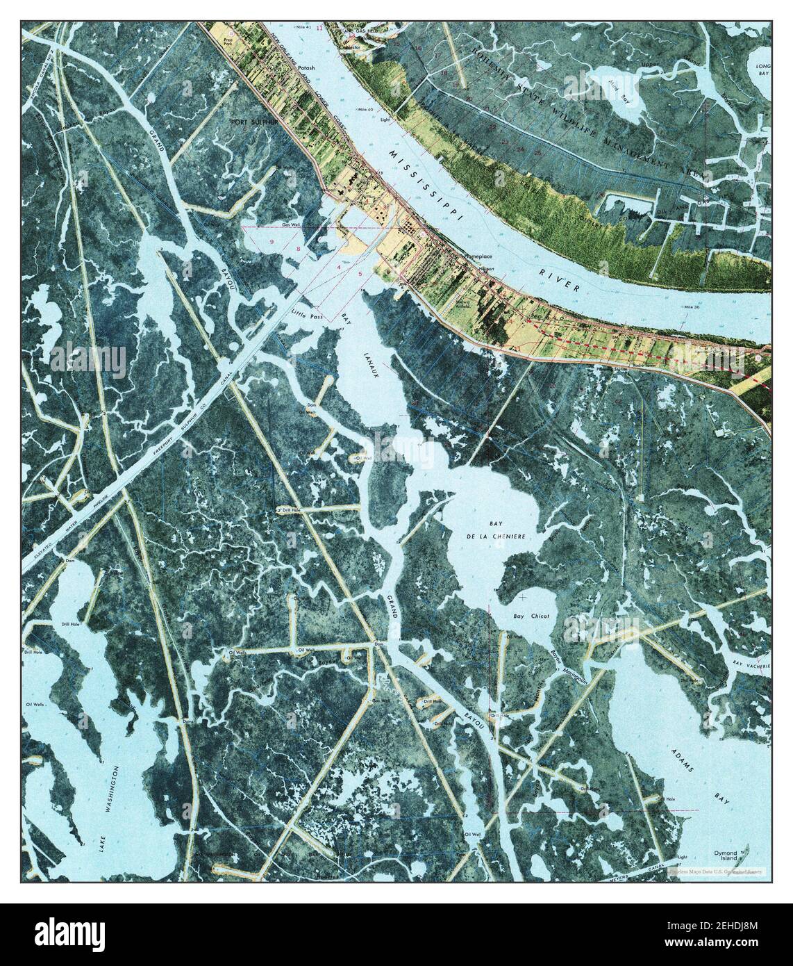 Port Sulphur La Map Port Sulphur Map High Resolution Stock Photography And Images - Alamy