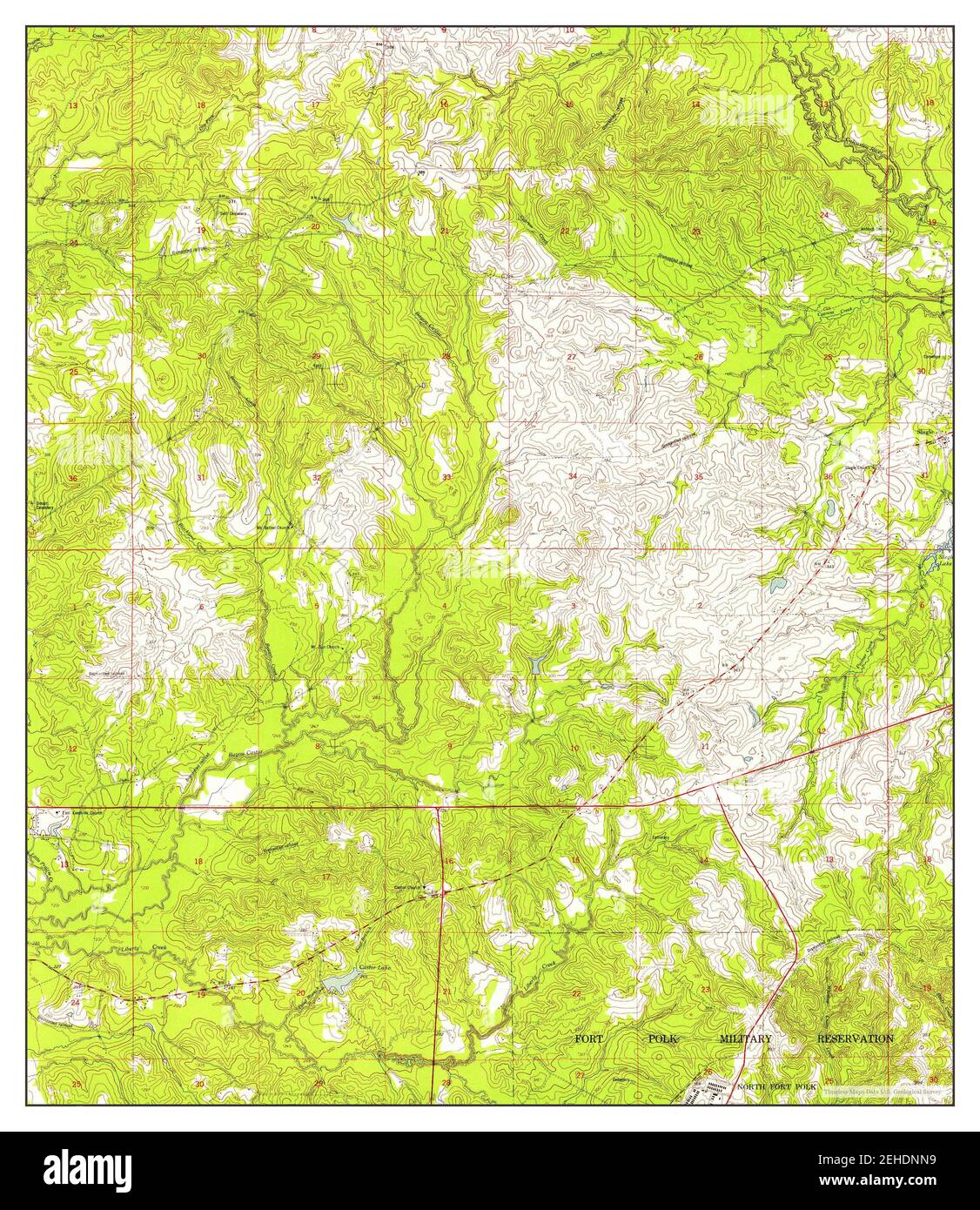 Slagle, Louisiana, map 1954, 1:24000, United States of America by Timeless Maps, data U.S. Geological Survey Stock Photo