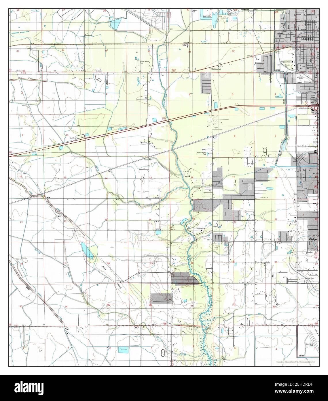 Sulphur louisiana map Cut Out Stock Images & Pictures Alamy