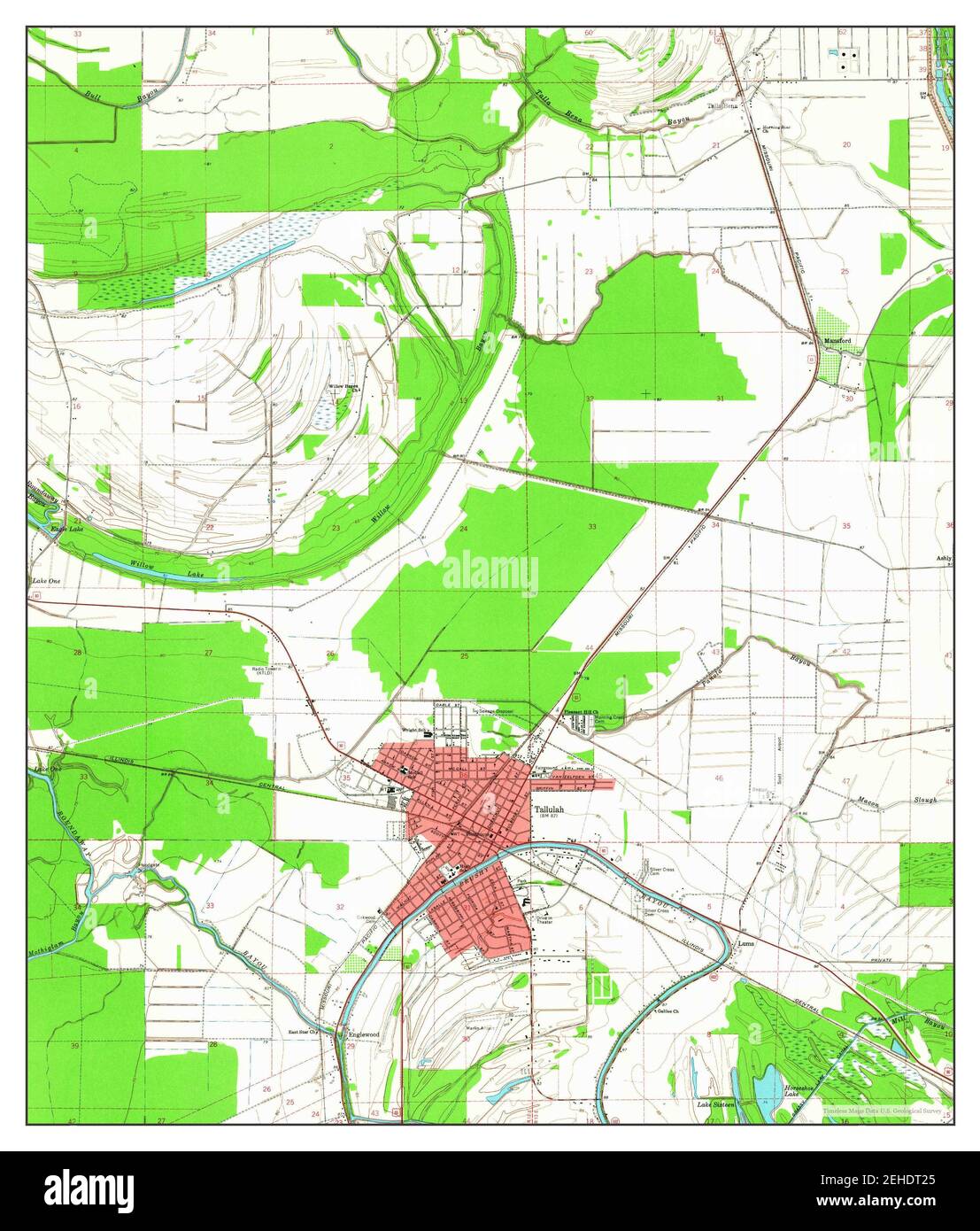 Tallulah, Louisiana, map 1963, 124000, United States of America by