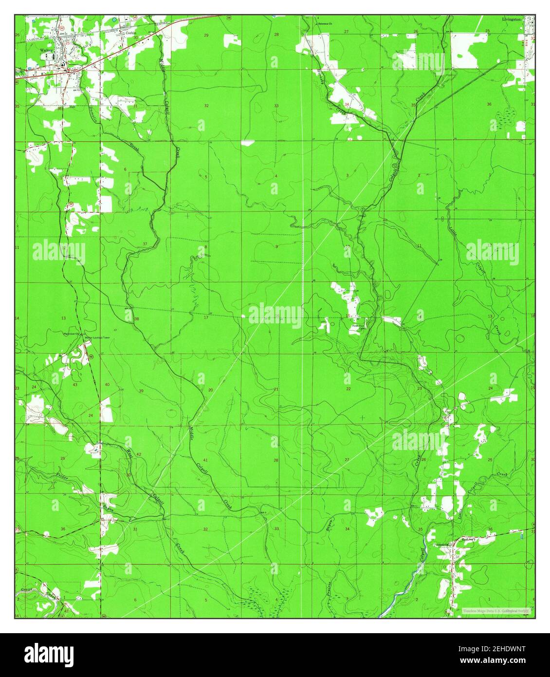 Walker, Louisiana, map 1962, 124000, United States of America by