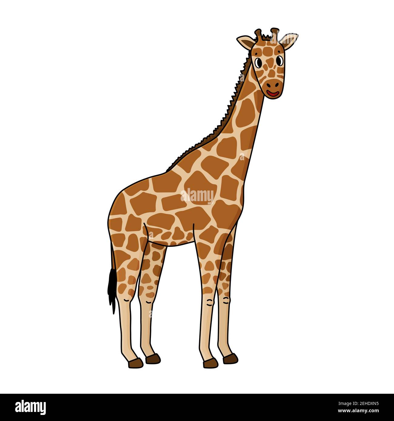 Cute doodle giraffe. Vector outline cartoon, single isolated, illustration on white background. Savannah animal smiling, side view. Can be used for ch Stock Vector Image & Art - Alamy Cute doodle giraffe. Vector outline cartoon, single isolated, illustration on white background. Savannah animal smiling, side view. Can be used for ch Stock Vector Image & Art - Alamy