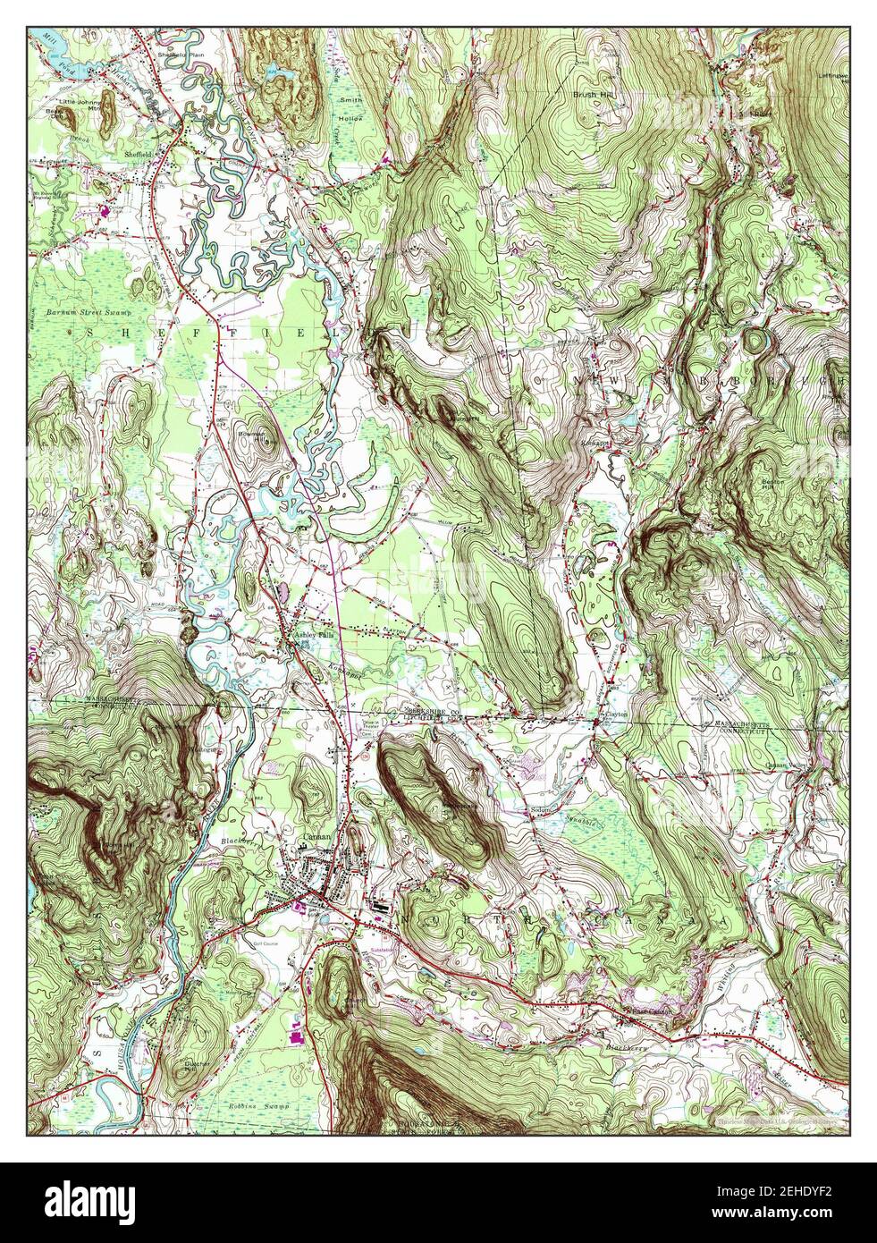Ashley Falls Massachusetts Map 1958 1 24000 United States Of 
