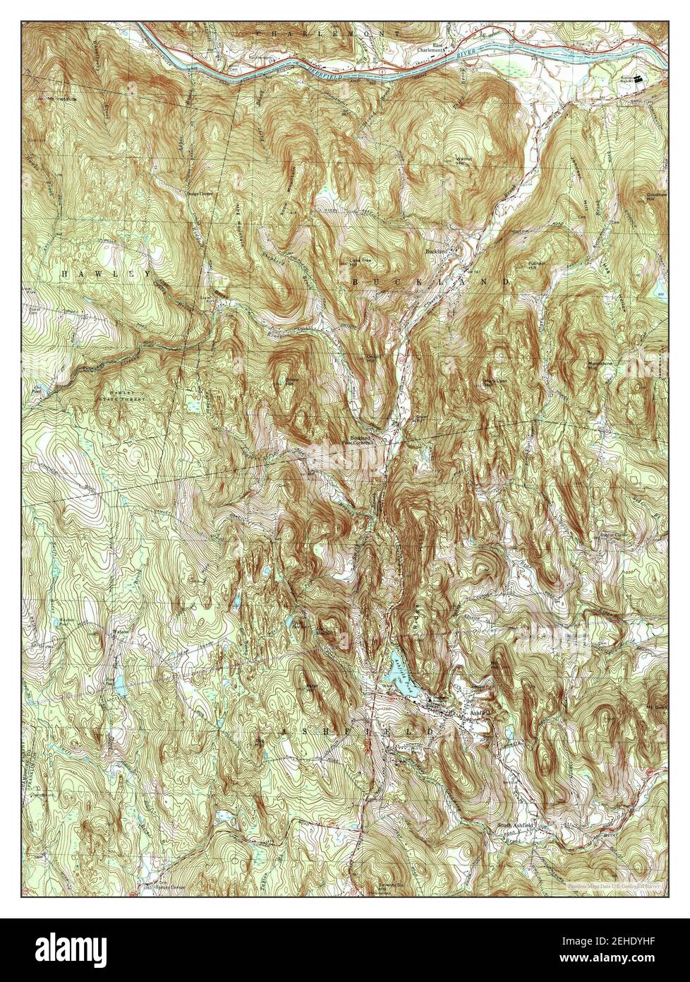 Ashfield, Massachusetts, map 1971, 125000, United States of America by