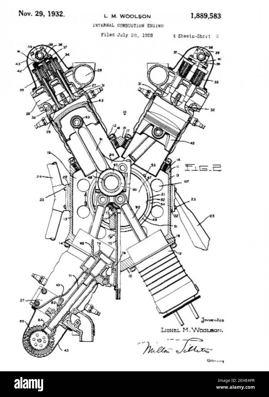Packard X2775 KirkhamWilliams X engine Stock Photo Alamy