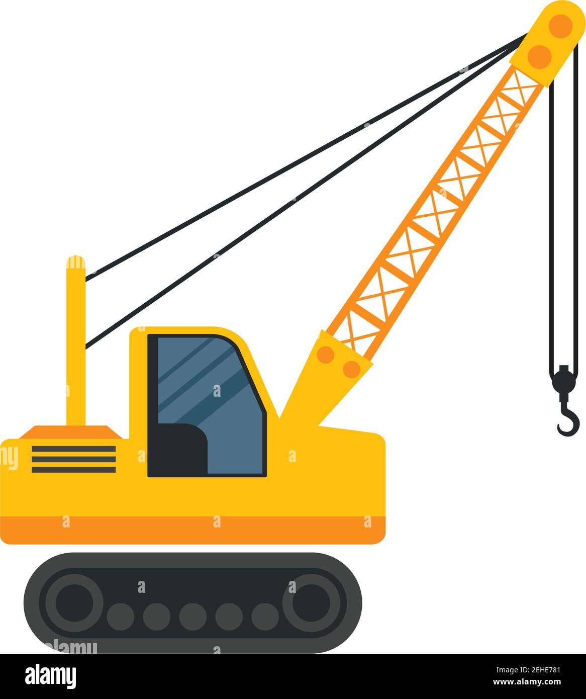 heavy equipment logo isolated on white background. vector illustration Stock Vector