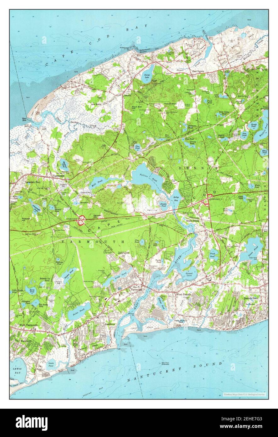 Dennis, Massachusetts, map 1961, 124000, United States of America by