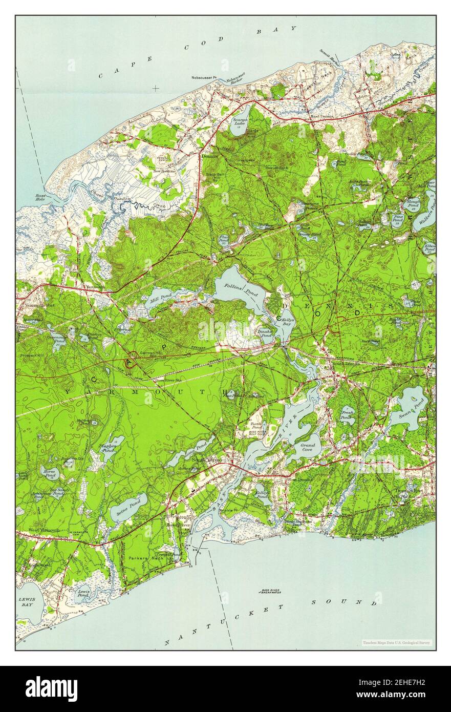 Dennis, Massachusetts, map 1949, 124000, United States of America by