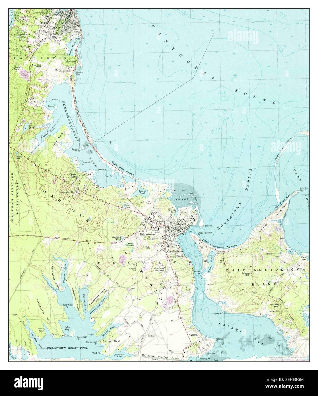 Edgartown map Cut Out Stock Images & Pictures Alamy