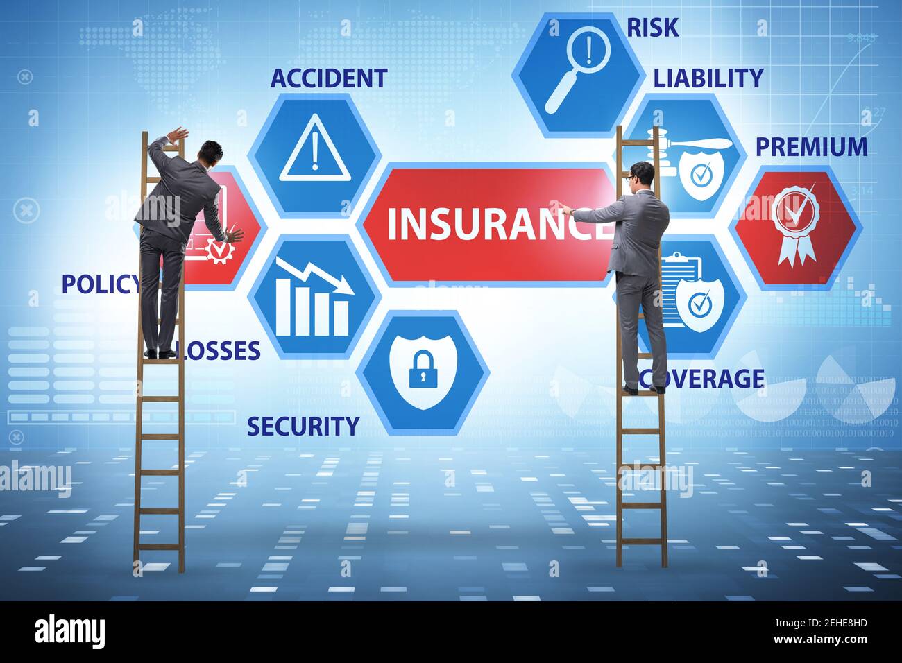 Concept of the various types of insurance Stock Photo - Alamy