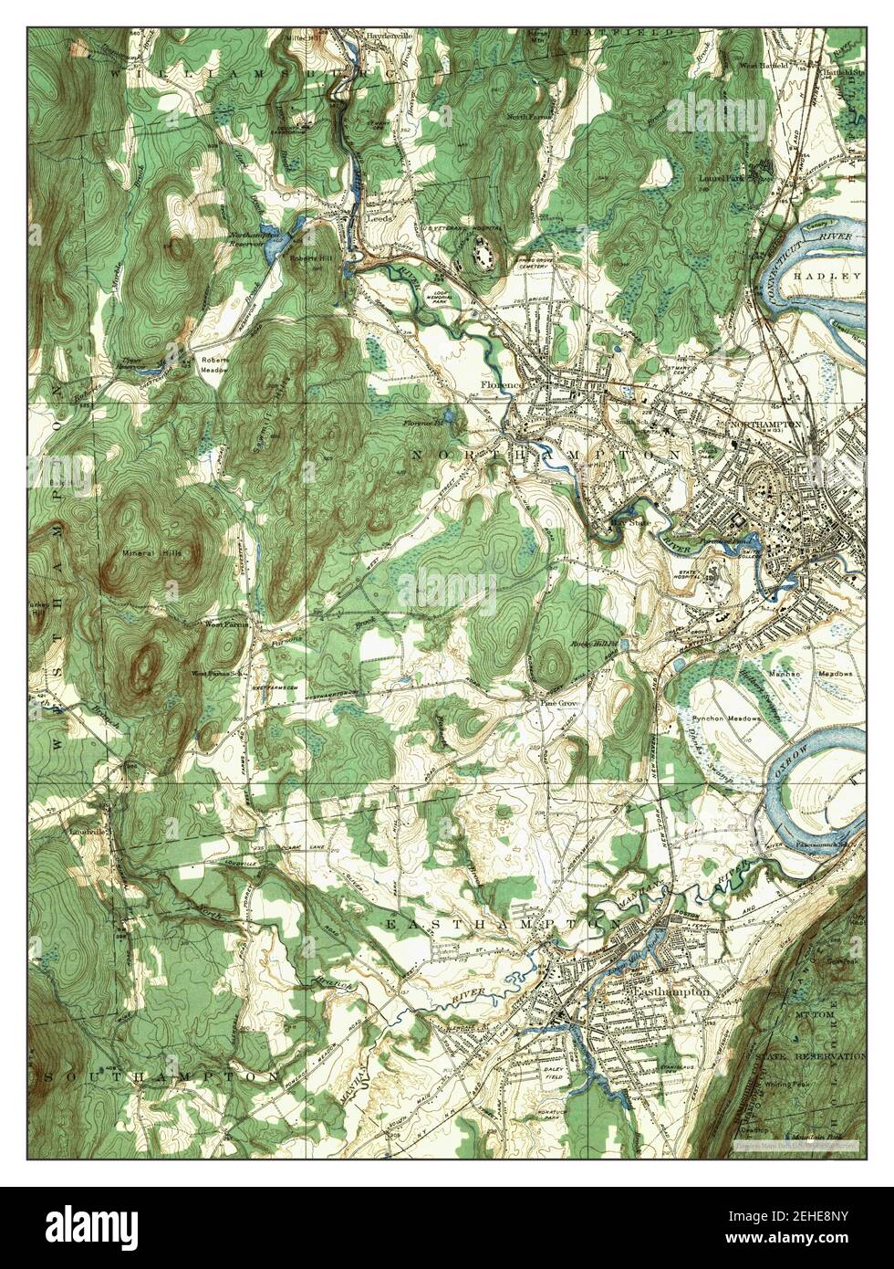 Easthampton, Massachusetts, map 1939, 131680, United States of America