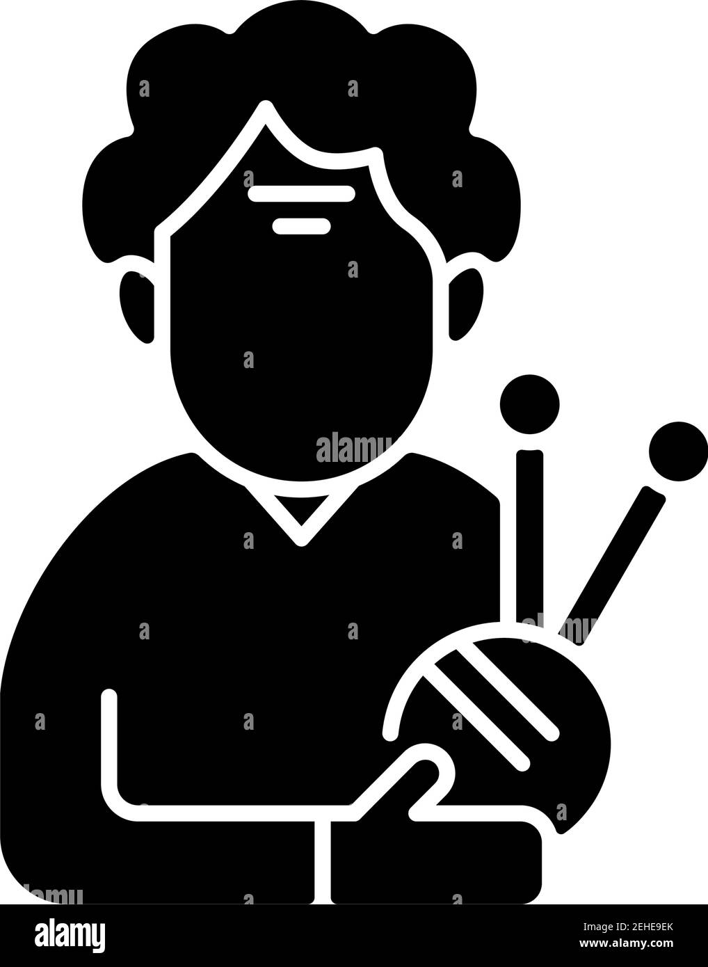Elderly woman black glyph icon Stock Vector Image & Art - Alamy