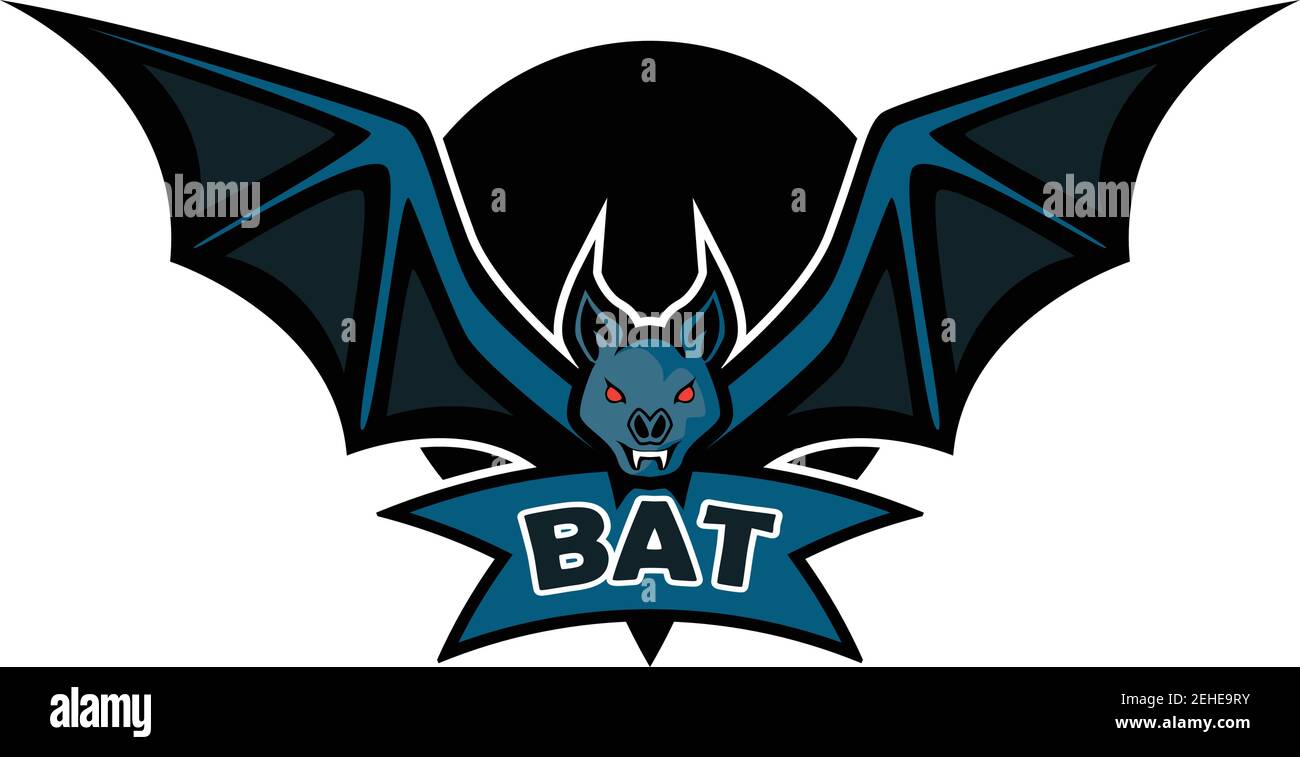 bat logo isolated on white background. vector illustration Stock Vector