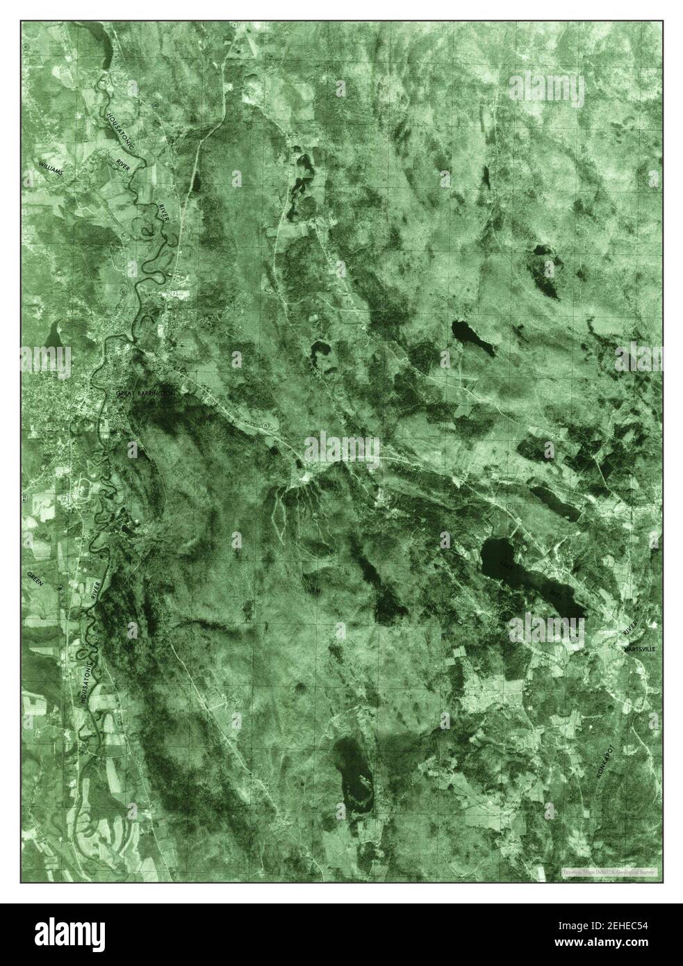 Great Barrington, Massachusetts, map 1975, 125000, United States of