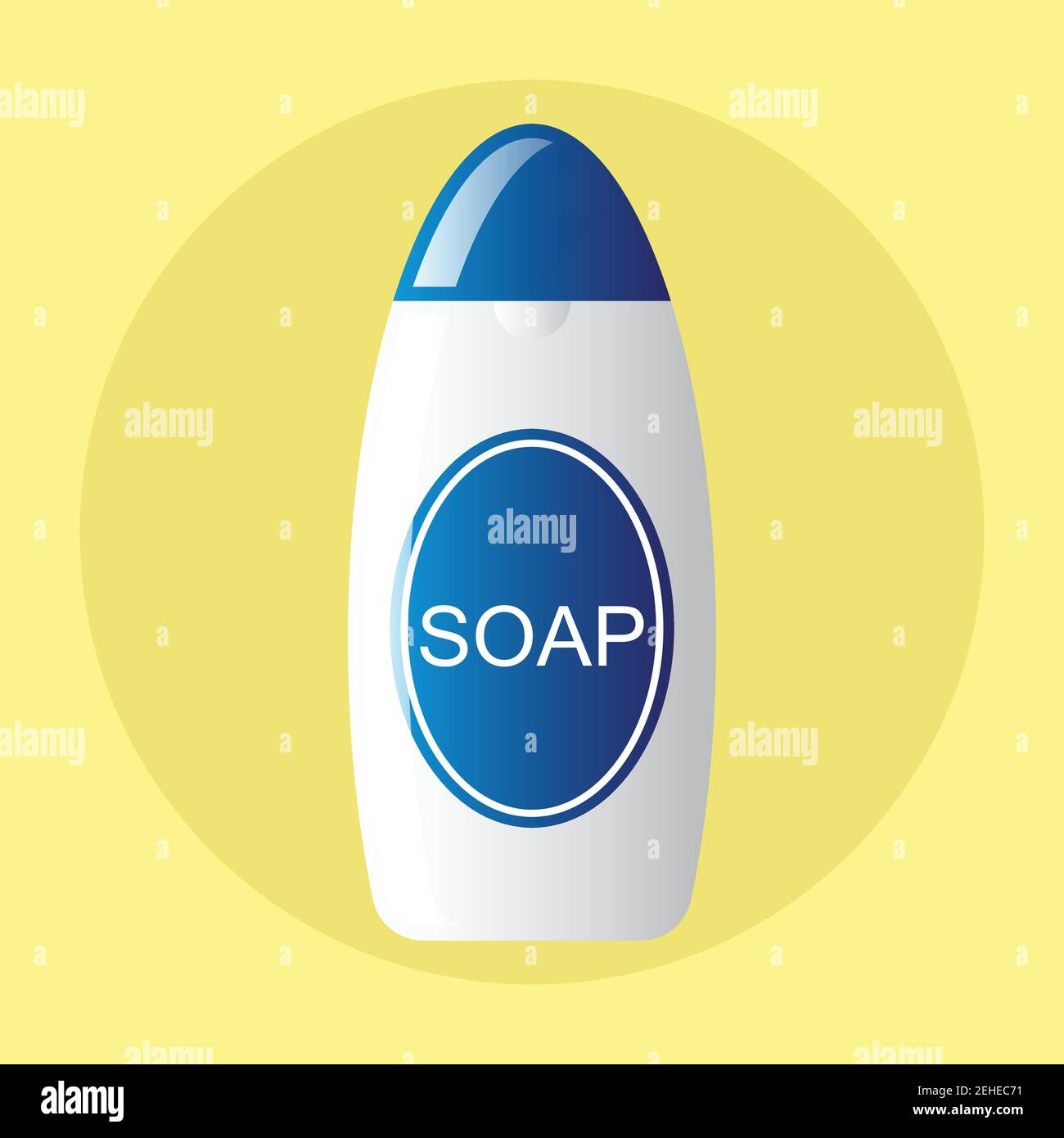 liquid soap bottle with dispenser airless pump. vector illustration Stock Vector