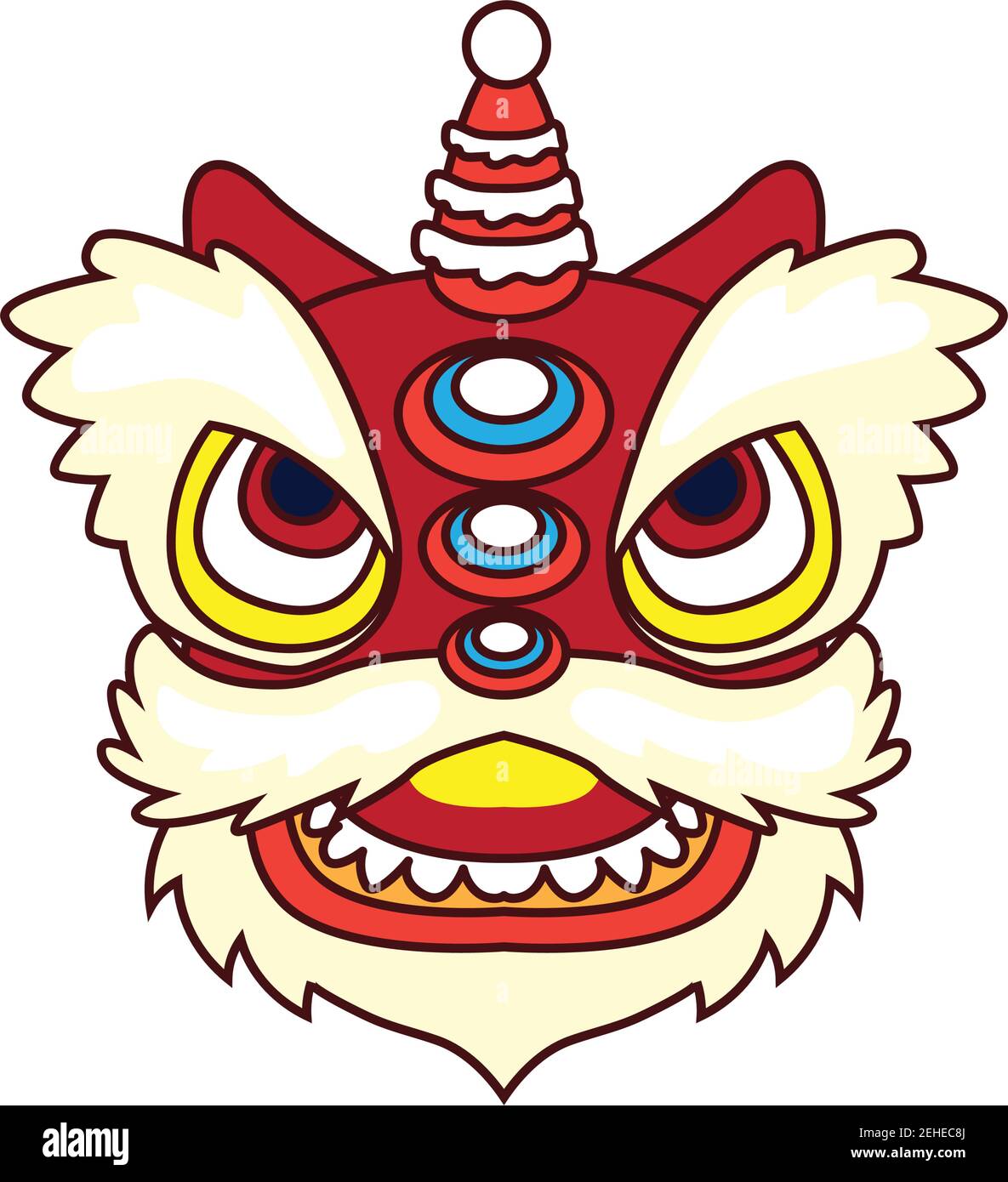 lion dance for chinese new year festival. vector illustration Stock ...