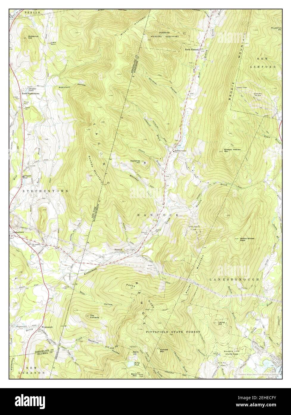 Hancock, Massachusetts, map 1973, 124000, United States of America by Timeless Maps, data U.S