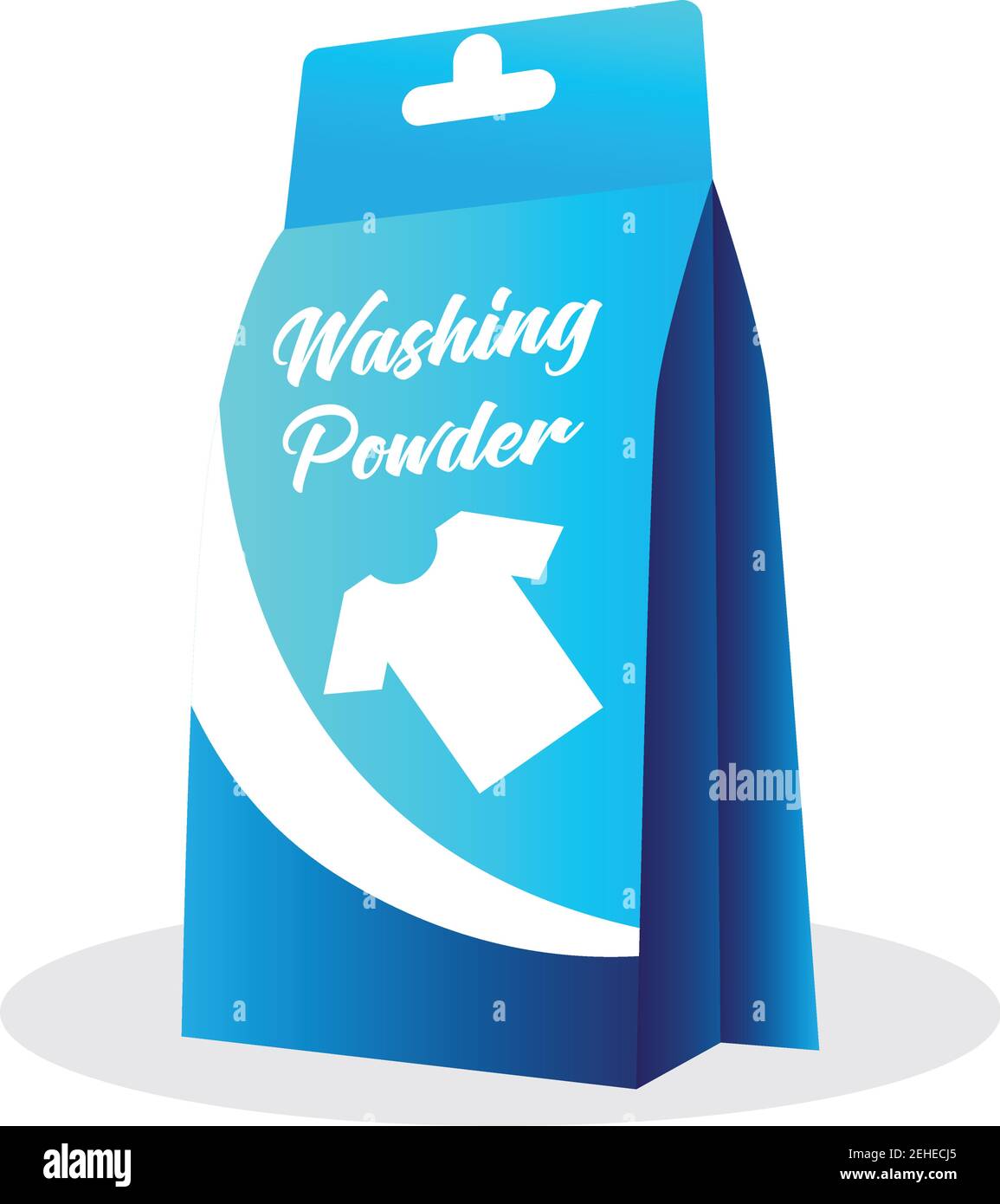 powder detergent bottle on white background. vector illustration Stock