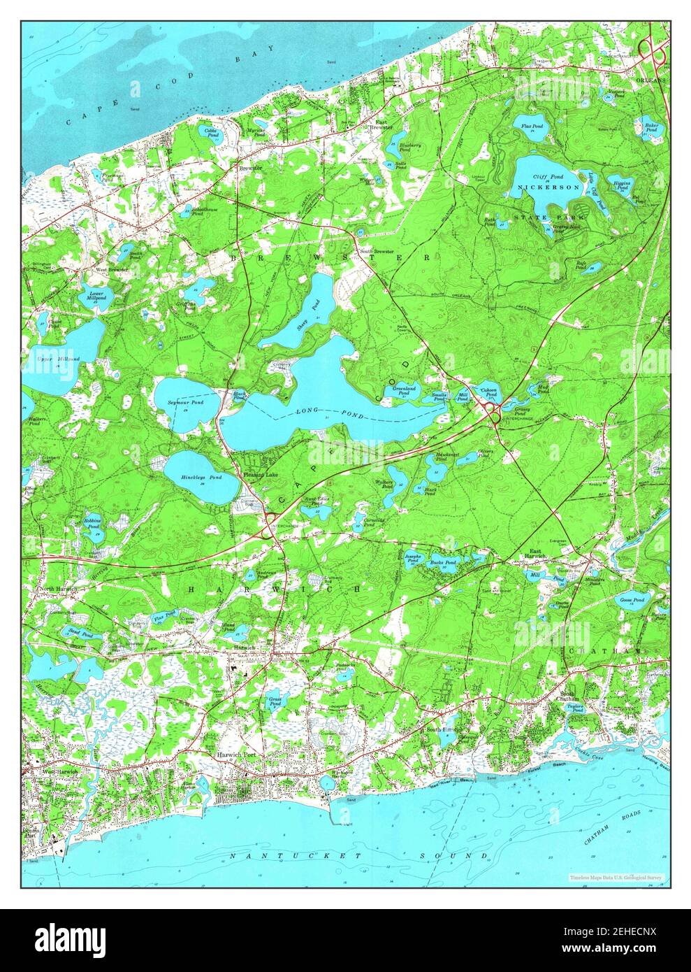 Harwich, Massachusetts, map 1961, 124000, United States of America by