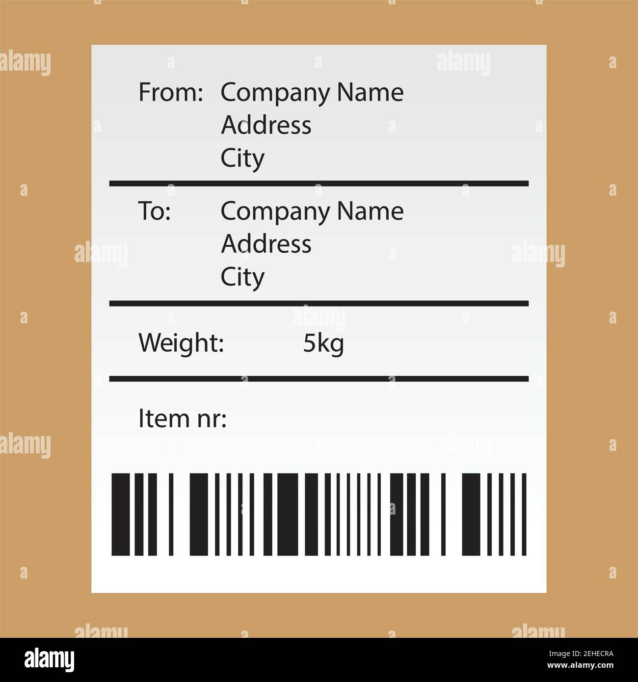 shipping barcode label sticker for shipping company. vector
