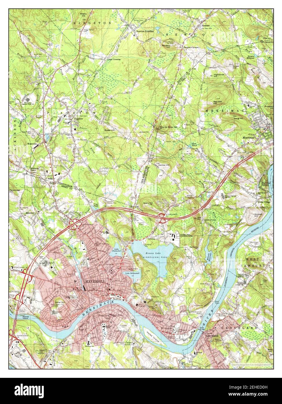 Haverhill, Massachusetts, map 1972, 125000, United States of America by Timeless Maps, data U.S
