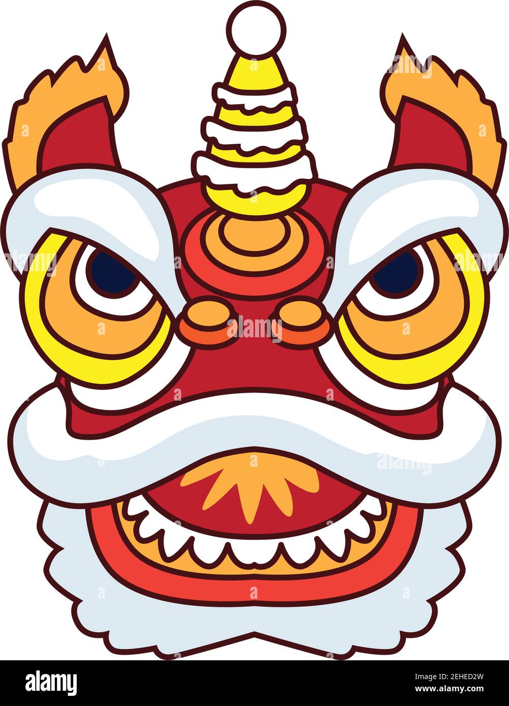lion dance for chinese new year festival. vector illustration Stock ...